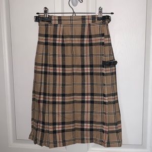 James Dalgliesh plaid pleated skirt vintage